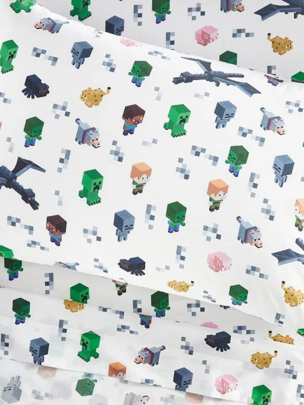 Pottery Barn Kids Minecraft Organic Cotton Sheet Set - Full